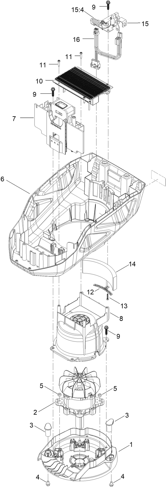 Motor Module No. 144-6440  Lower Shroud Assembly Diagram and Parts List for 21568T 412400000 - 999999999 Toro Lawn Mower