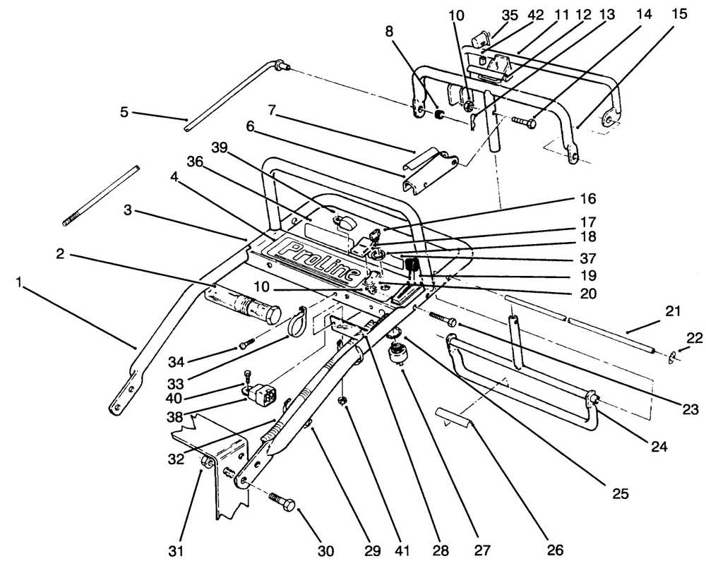 Handle Assembly Diagram and Parts List for 30175 49000001 - 49999999 Toro Lawn Tractor Accessories