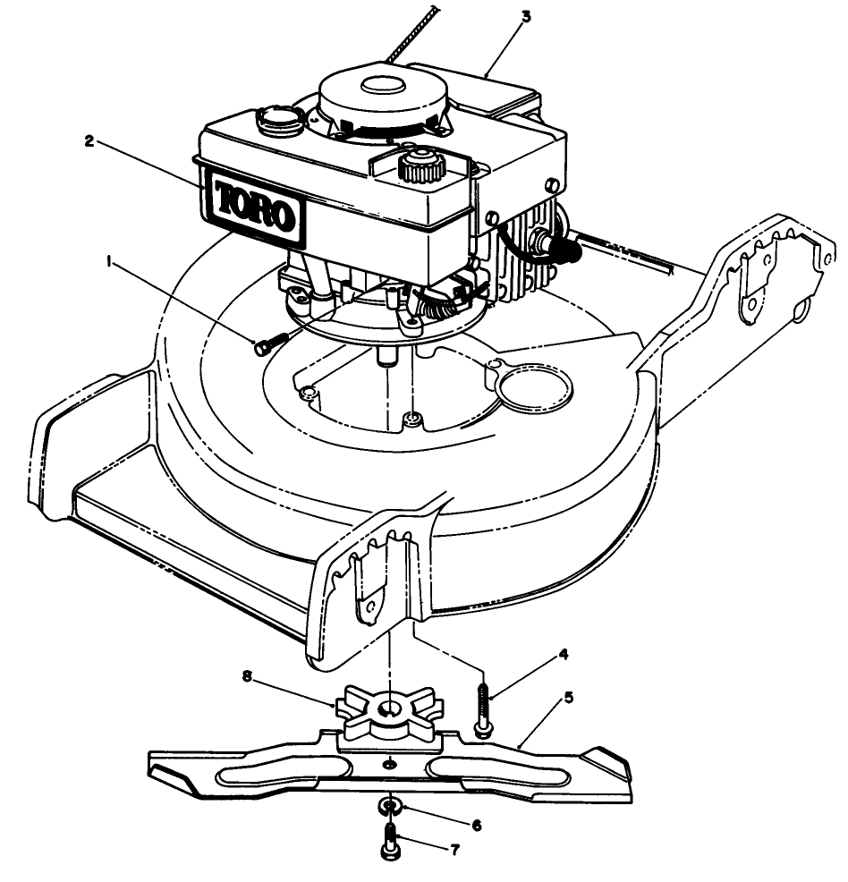 Engine Assembly Diagram and Parts List for 20586 6000001 - 6999999 Toro Lawn Mower