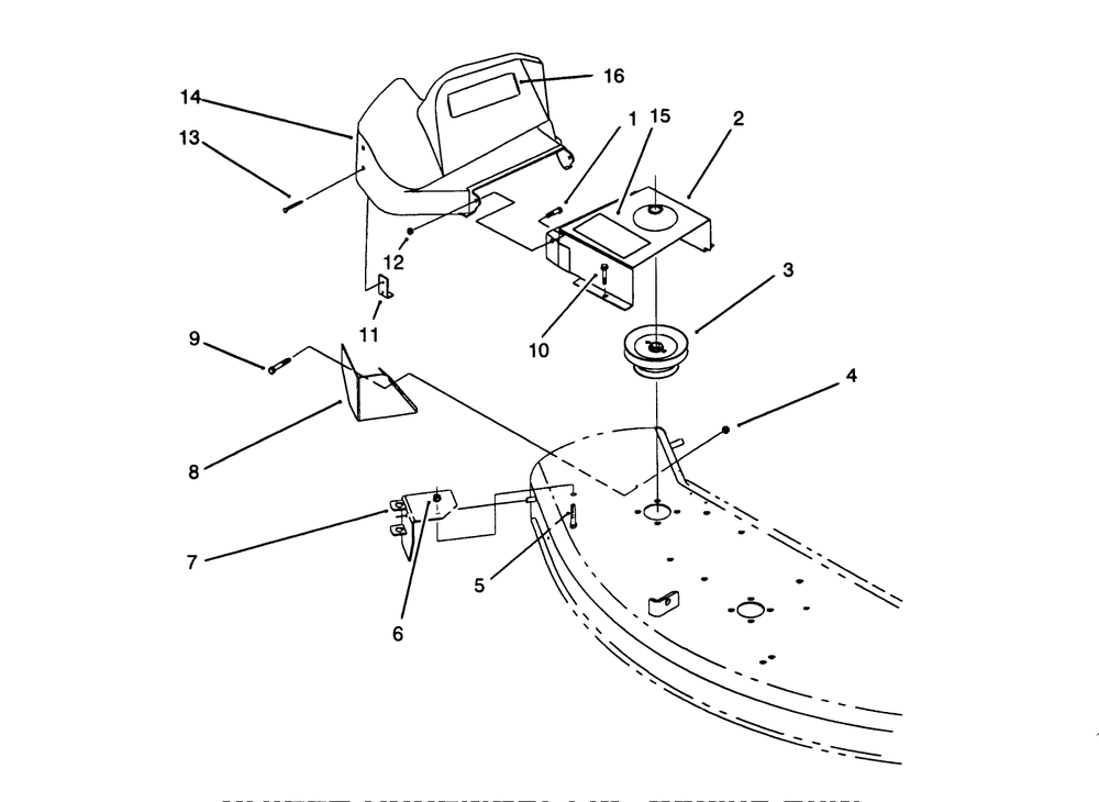 Shield Assembly (48" Cutting Unit) Diagram and Parts List for 79201 39000001 - 39999999 Toro Lawn Tractor Accessories