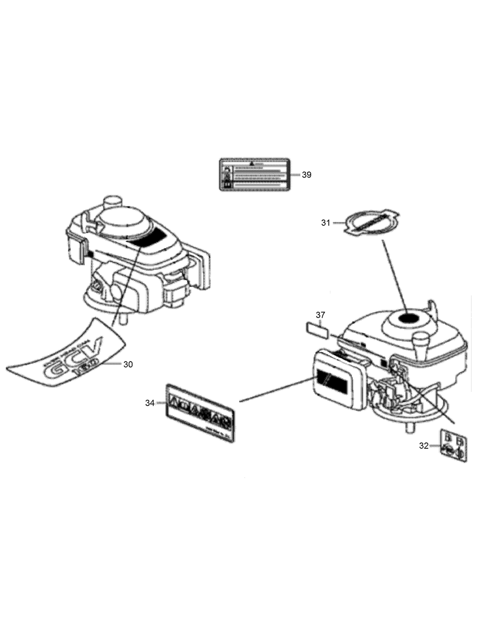 Label Assembly Diagram and Parts List for 2606 315000001 - 315999999 Toro Lawn Tractor Accessories