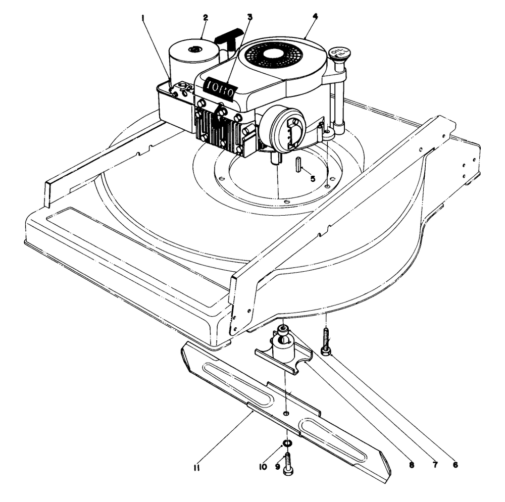 Engine Assembly Diagram and Parts List for 23450 0000001 - 0999999 Toro Lawn Mower