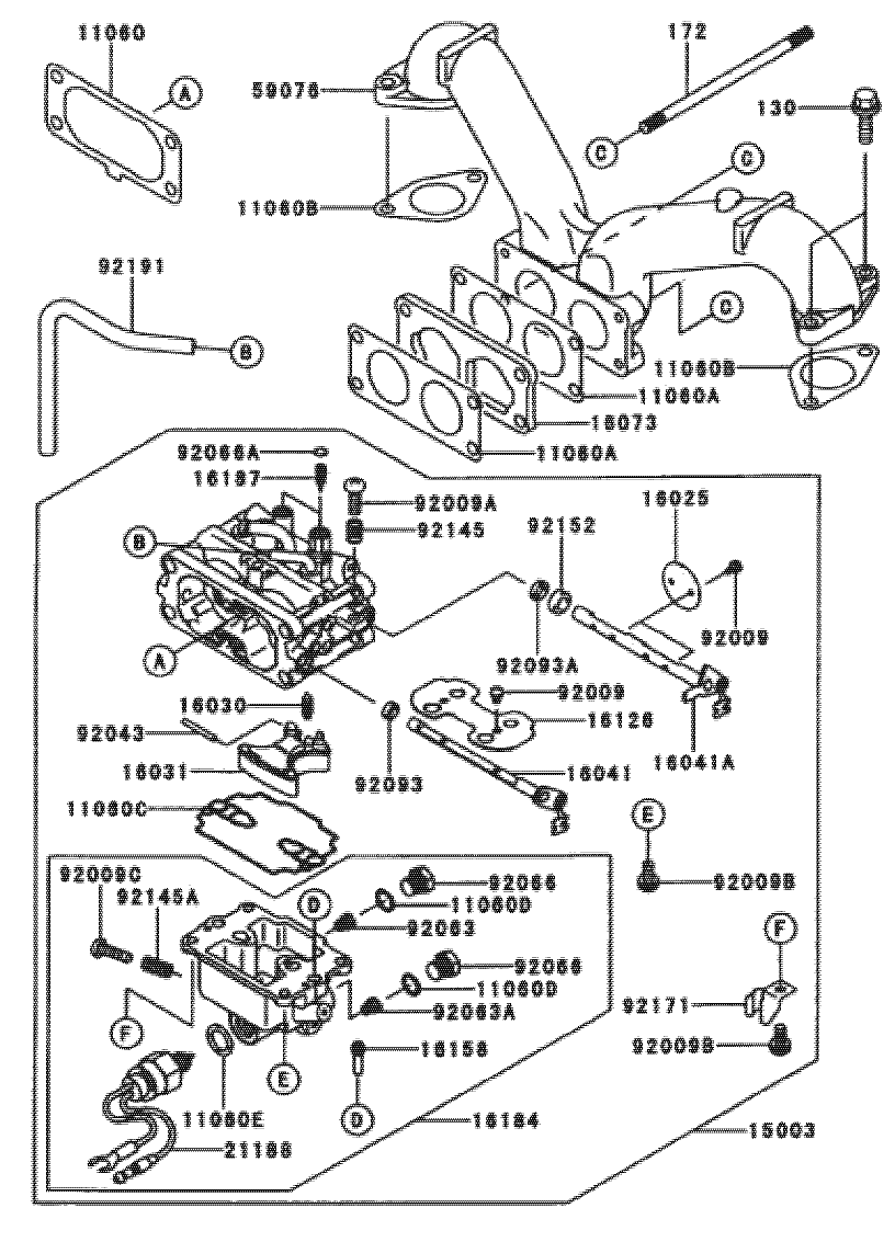 Carburetor Assembly Diagram and Parts List for 74173 (990001-999999)(1999) Toro Lawn Mower
