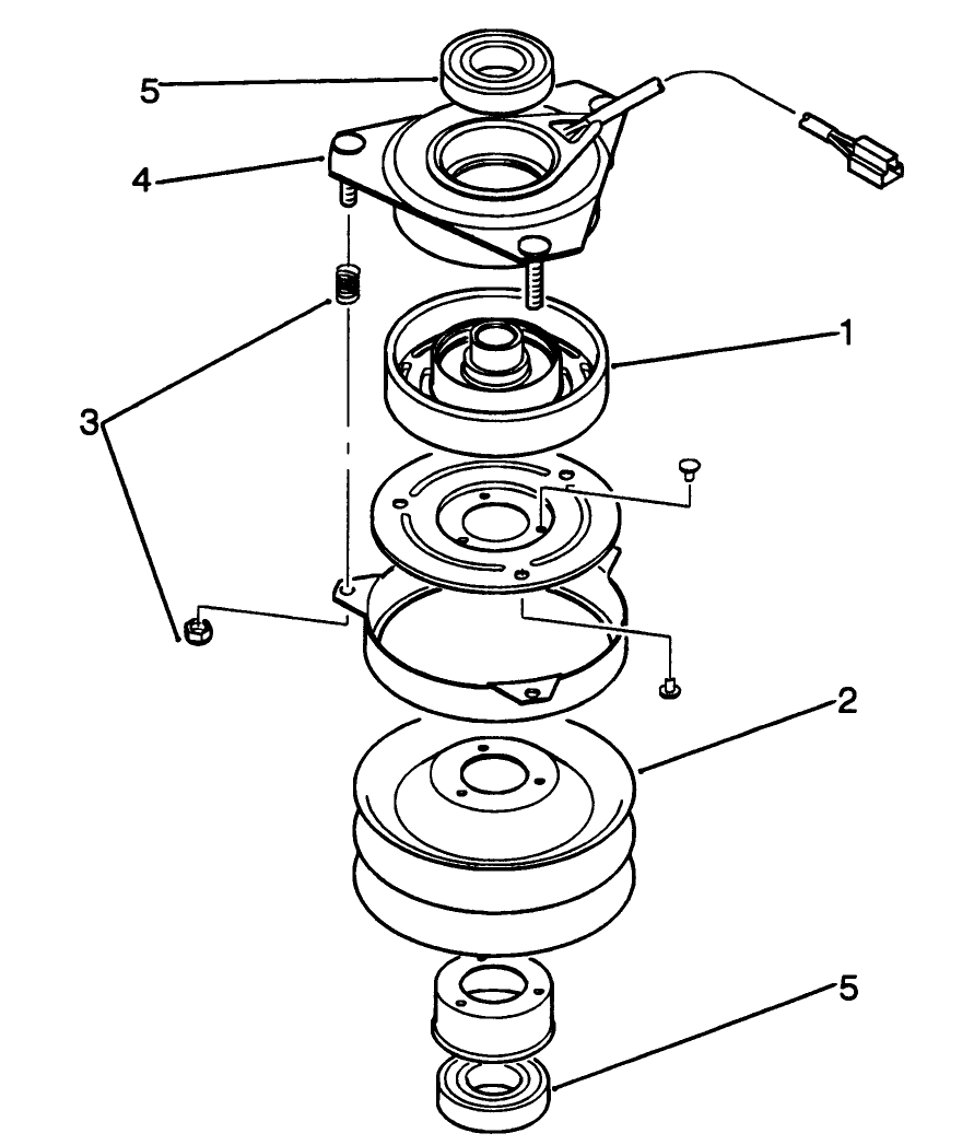 Clutch Assembly 78-6990 Diagram and Parts List for 42-16BE01 2000001 - 2999999 Toro Lawn Tractor