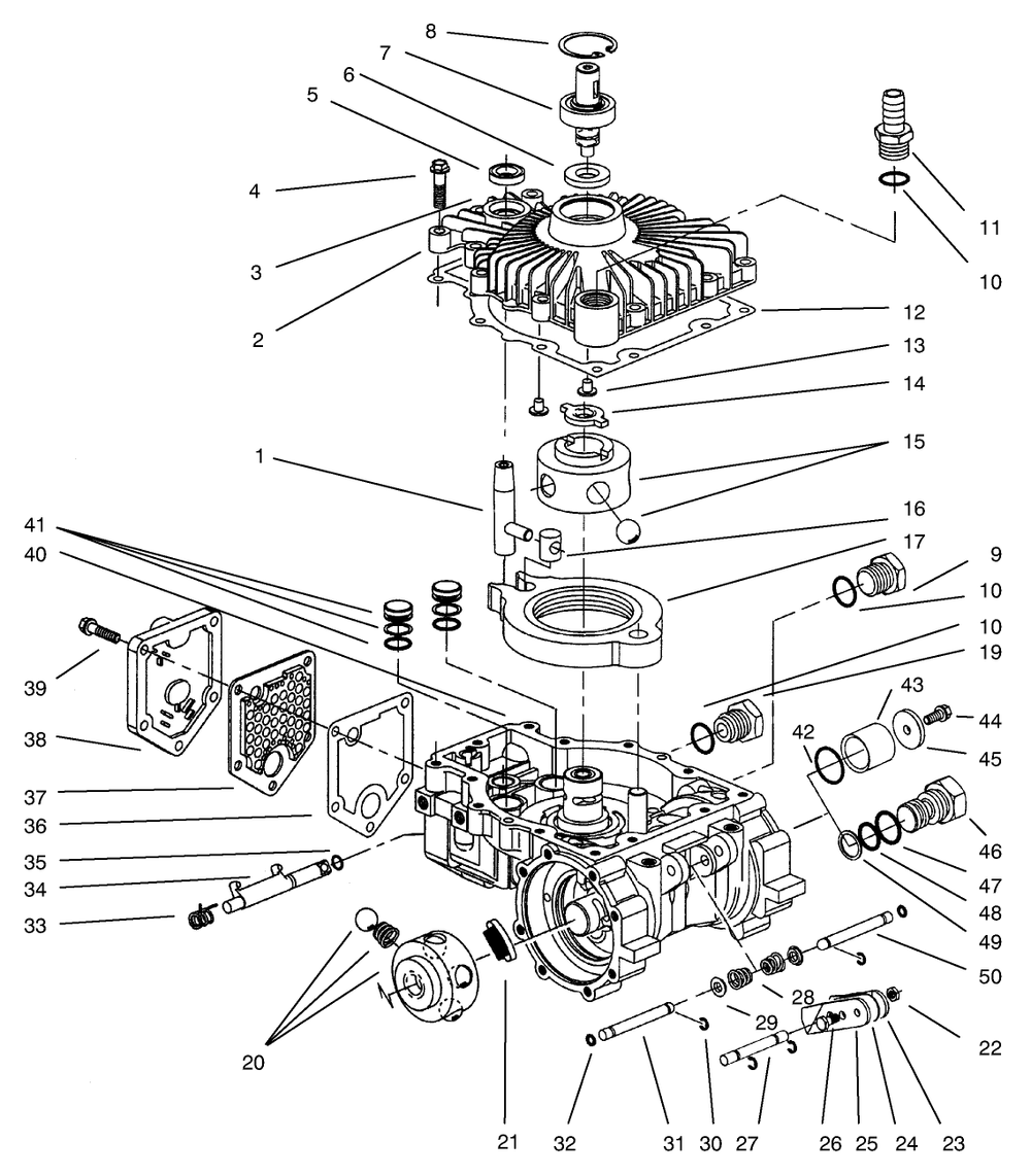 Transmission Assembly Eaton Model 781-016 Diagram and Parts List for 74101 690001 - 699999 Toro Lawn Tractor