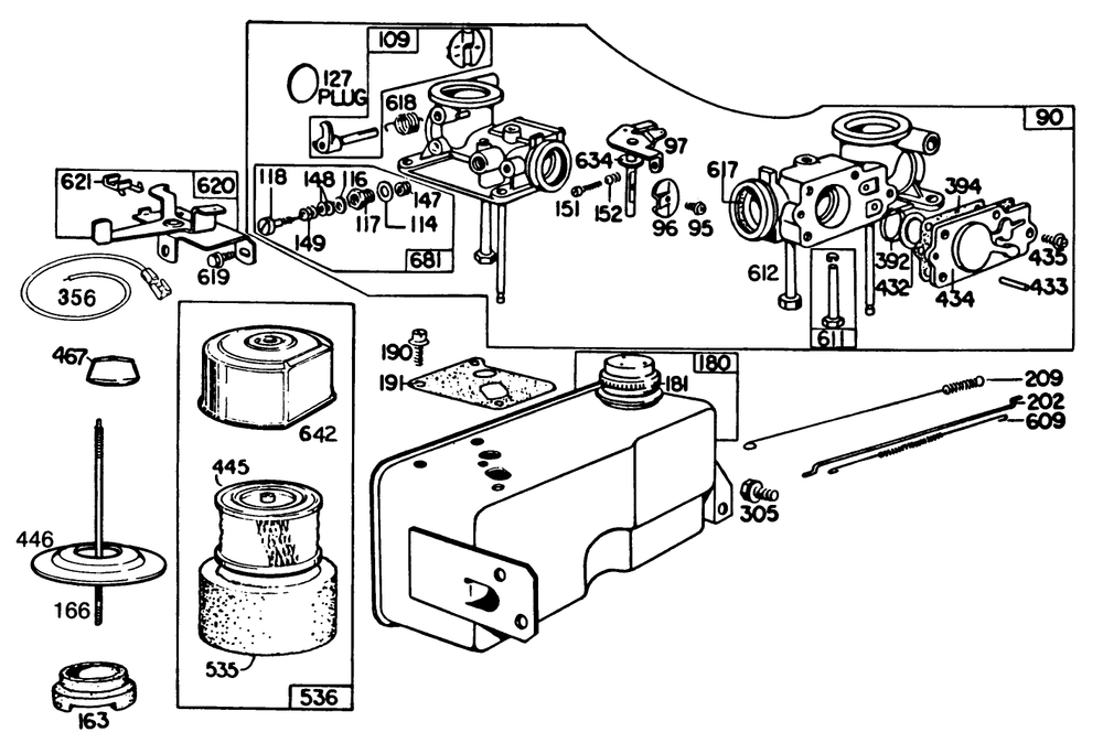 Engine Briggs & Stratton Model 131922-0163-01 (Continued) Diagram and Parts List for 22015 6000001 - 6999999 Toro Lawn Mower
