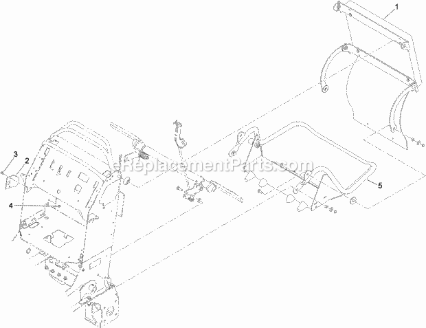 Platform Assembly Diagram and Parts List for 74550 310000001-310999999 Toro Lawn Mower