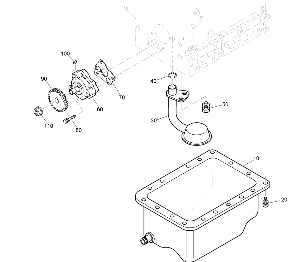 Oil Pan And Oil Pump Assembly Diagram and Parts List for 22337CP 410400000 - 999999999 Toro Lawn Tractor Accessories
