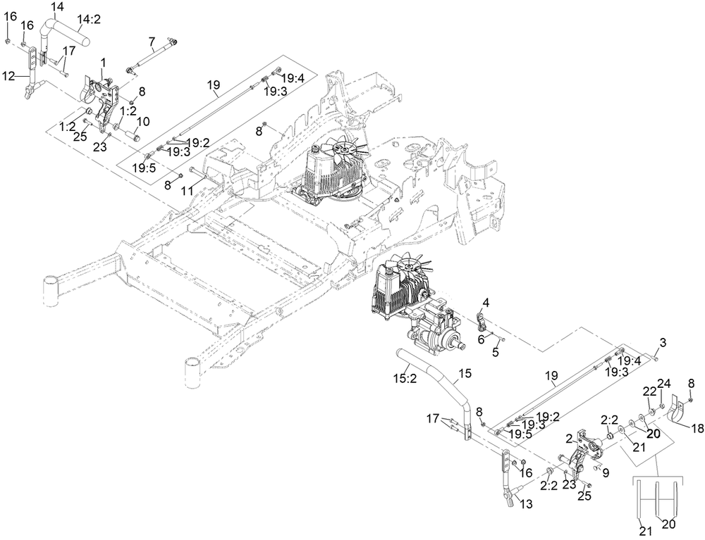 Motion Control Assembly Diagram and Parts List for 72980 400000000-999999999 Toro Lawn Mower