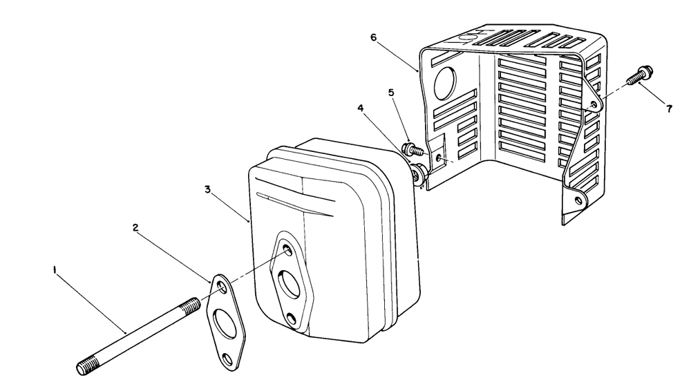 Muffler Assembly (Engine No. Vm140) Diagram and Parts List for 26620B 1000001 - 1999999 Toro Lawn Mower