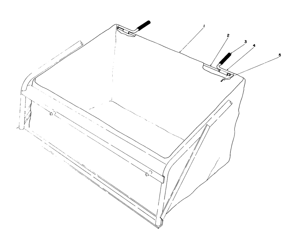 Leaf Bag Model No. 59123 (Optional) Diagram and Parts List for 56155 5000001 - 5999999 Toro Lawn Tractor