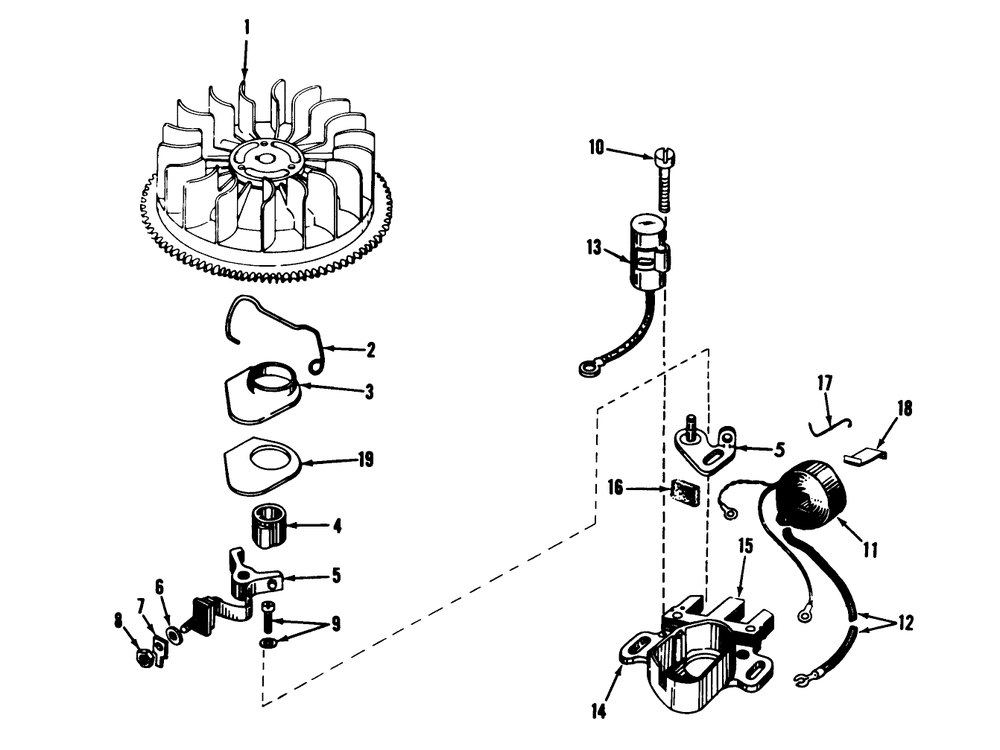 Magneto No. 610694a Diagram and Parts List for 56033 5000001 - 5999999 Toro Lawn Tractor