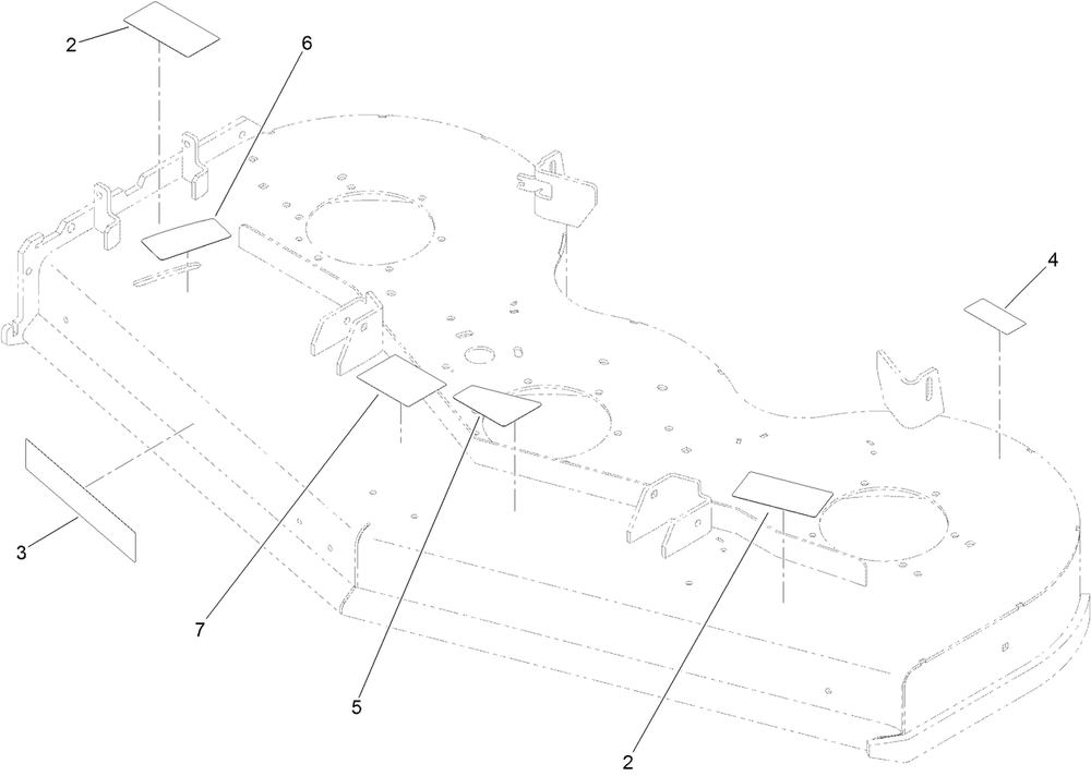Deck Decal Assembly No. 139-8101 Diagram and Parts List for 72513 413000000 - 414348674 Toro Lawn Mower