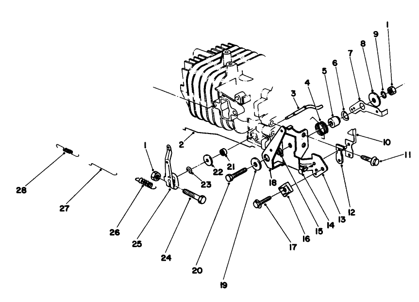 Governor Assembly Diagram and Parts List for 20747 5000001 - 5999999 Toro Lawn Mower