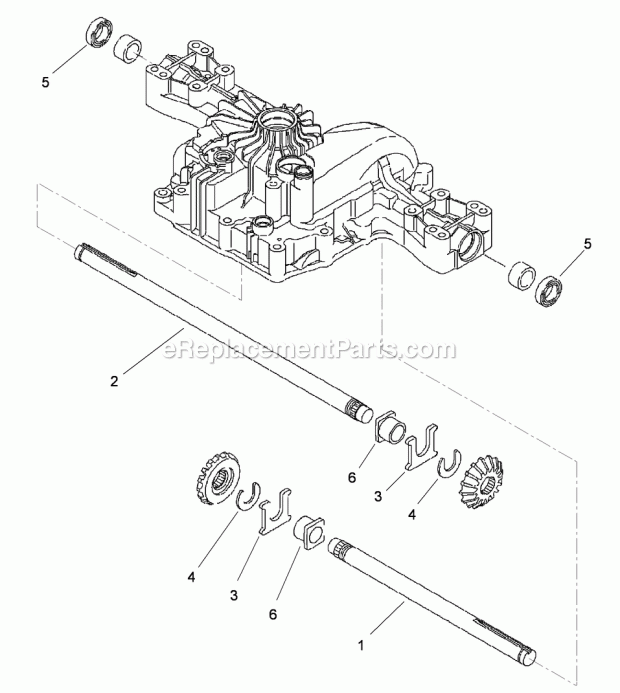 Axle Shaft Assembly Transmission Assembly No. Diagram and Parts List for 74585 312000001-312999999 Toro Lawn Mower