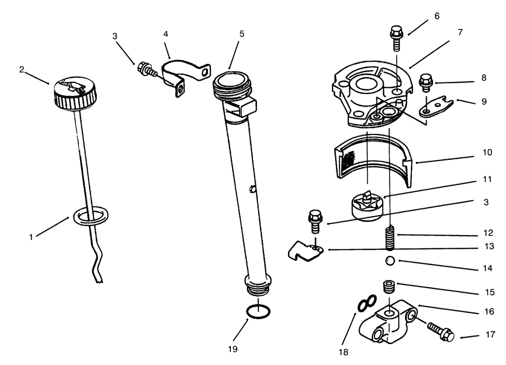 Lubrication Equipment Diagram and Parts List for 30166 690001 - 691549 Toro Lawn Tractor Accessories