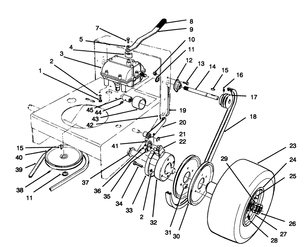 Axle Assembly Diagram and Parts List for 30157 490001 - 499999 Toro Lawn Tractor Accessories
