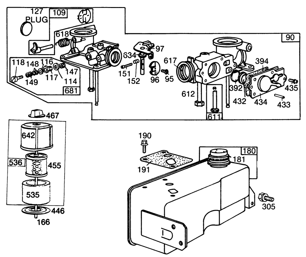 Engine Briggs & Stratton Model No. 130902 Type 1200-01 (Continued) Diagram and Parts List for 22005 4000001 - 4999999 Toro Lawn Mower