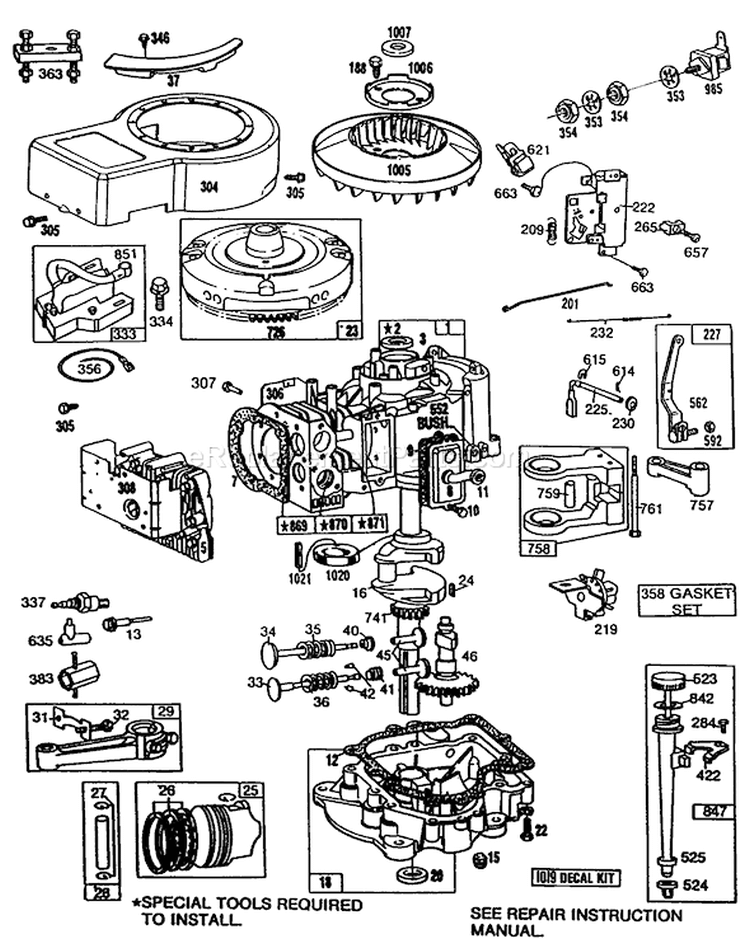 Page C Diagram and Parts List for 30103 8000001-8999999 - 1988 Toro Lawn Mower