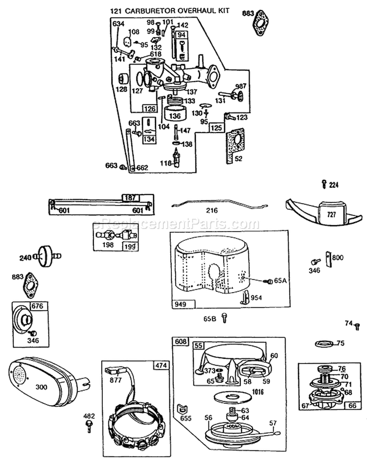 Page D Diagram and Parts List for 30103 8000001-8999999 - 1988 Toro Lawn Mower