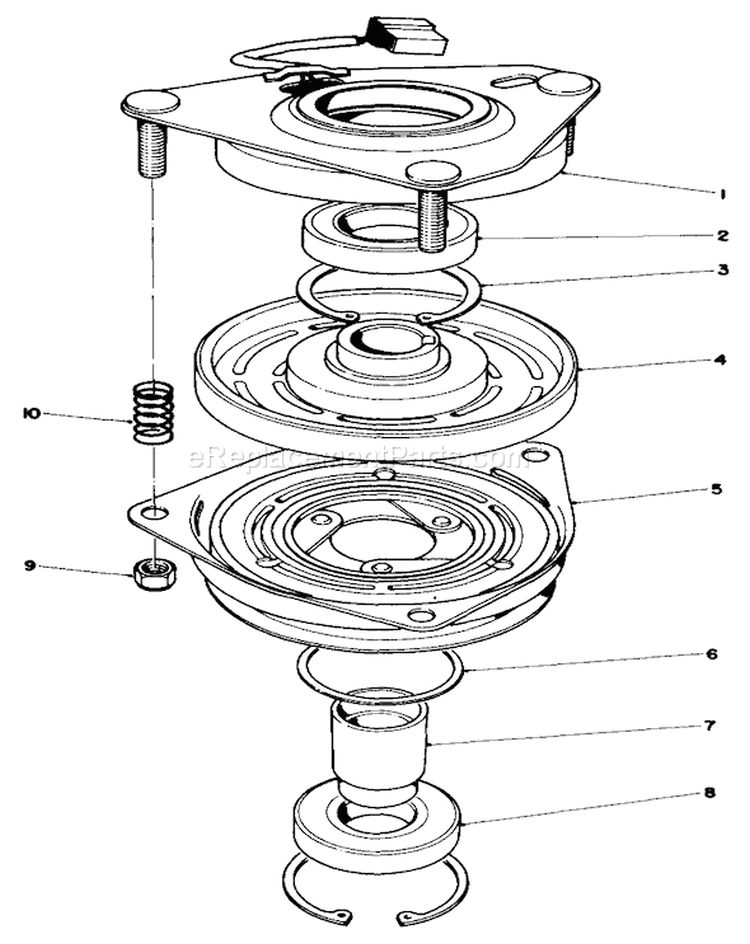 Clutch Assembly No. 54-3200 Diagram and Parts List for 30103 8000001-8999999 - 1988 Toro Lawn Mower