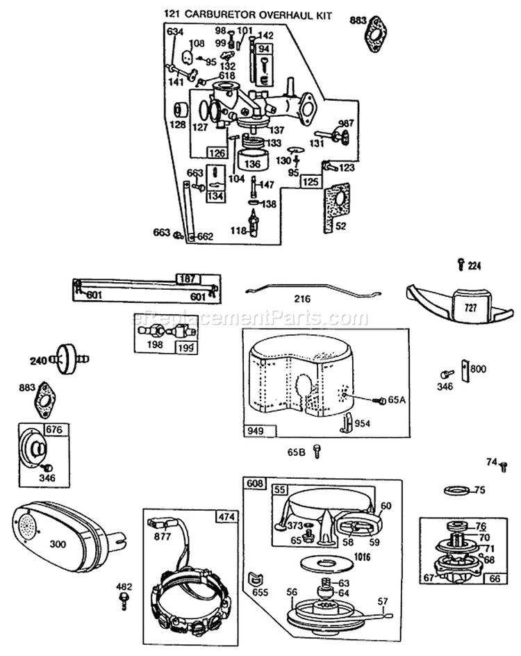 Page E Diagram and Parts List for 30103 9000001-9999999 - 1989 Toro Lawn Mower