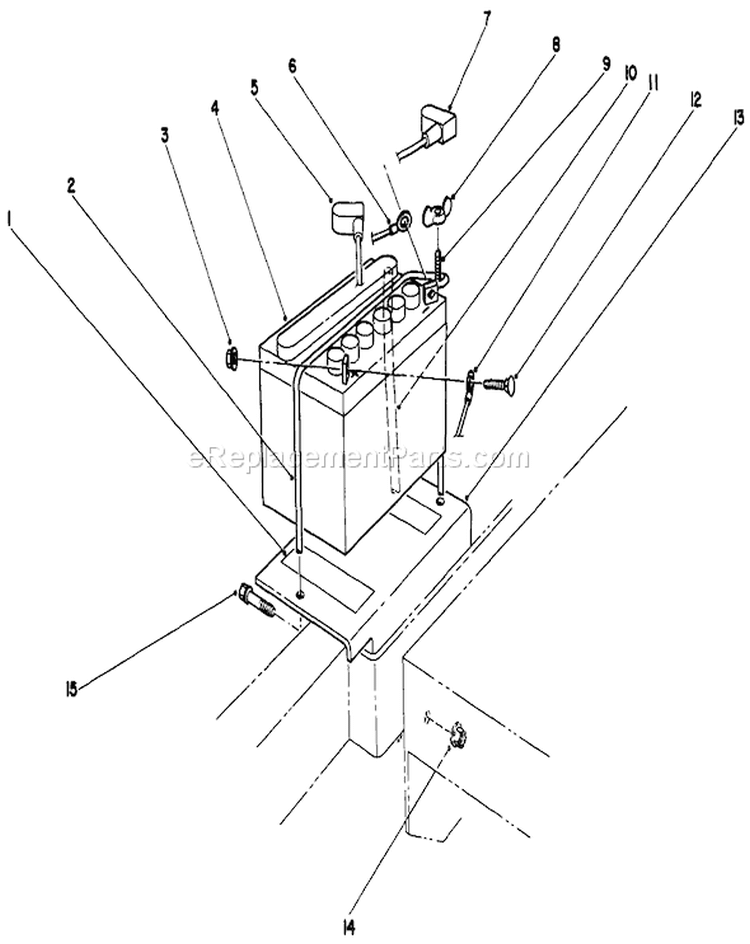 Battery Assembly Diagram and Parts List for 30106 1000001-1999999 - 1991 Toro Lawn Mower