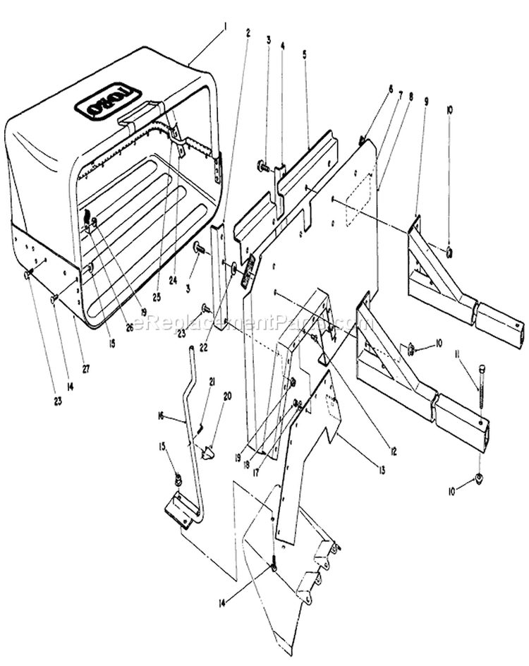 36" Side Discharge Bagging Kit Diagram and Parts List for 30111 4000001-4999999 - 1984 Toro Lawn Mower