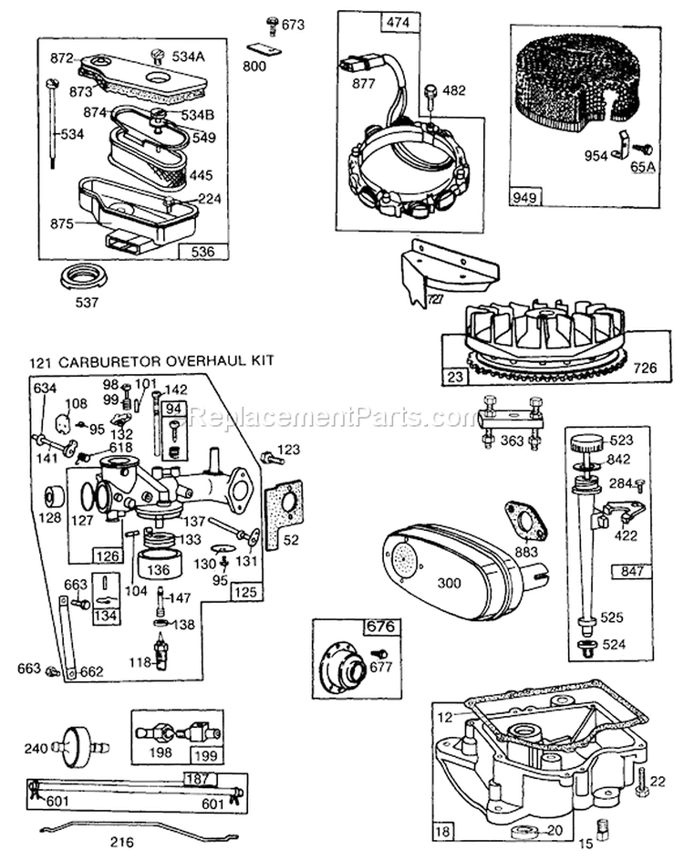 Page K Diagram and Parts List for 30111 5000001-5999999 - 1985 Toro Lawn Mower
