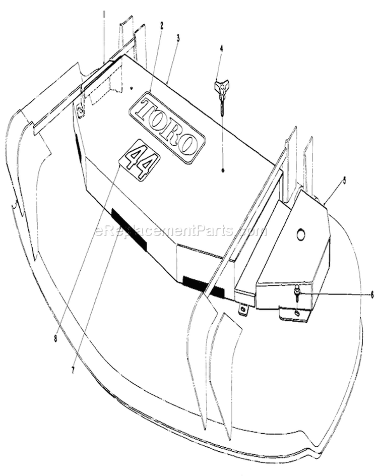 Page F Diagram and Parts List for 30111 5000001-5999999 - 1985 Toro Lawn Mower