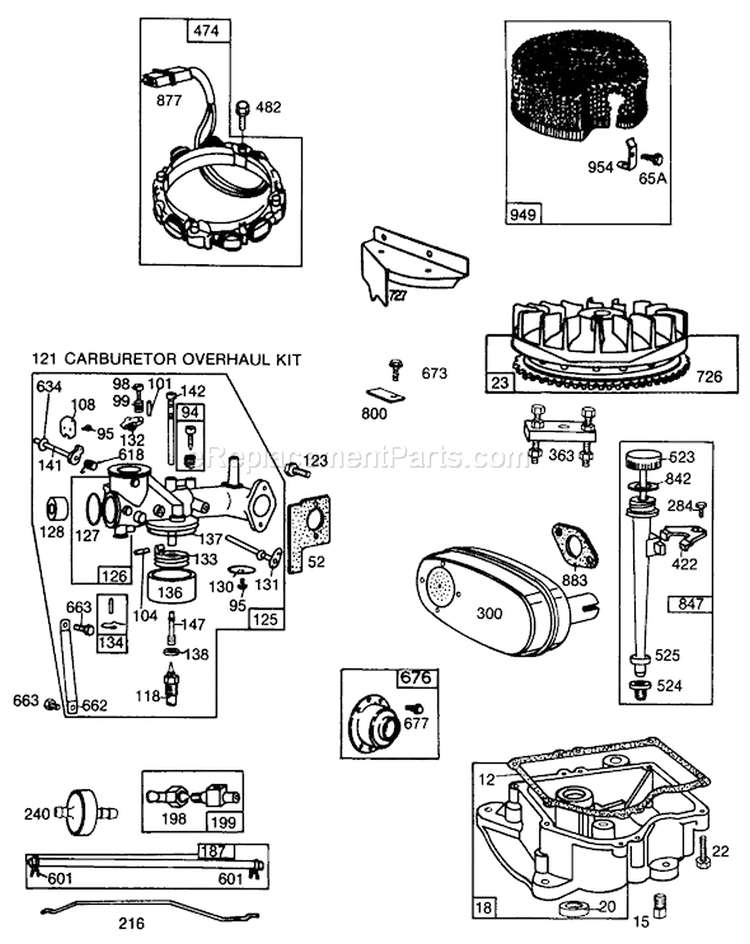 Page J Diagram and Parts List for 30111 6000001-6999999 - 1986 Toro Lawn Mower