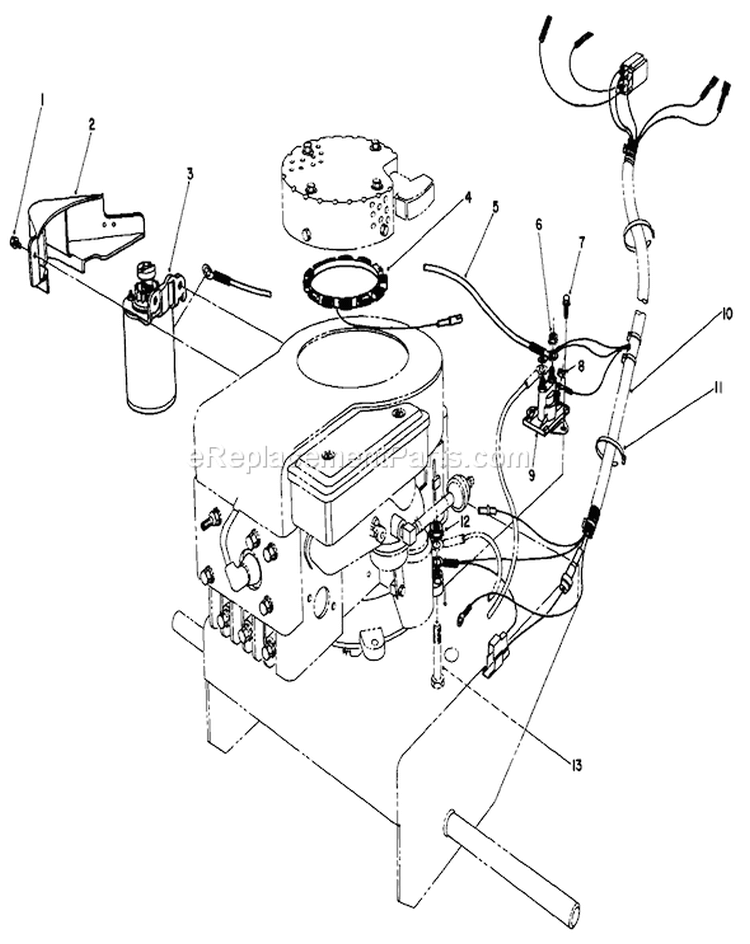Electric Start Kit Diagram and Parts List for 30111 6000001-6999999 - 1986 Toro Lawn Mower