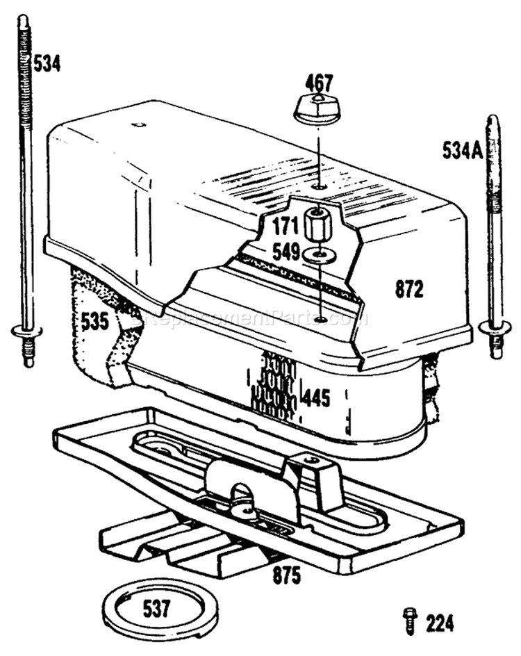 Briggs and Stratton Diagram and Parts List for 30111 7000001-7999999 - 1987 Toro Lawn Mower
