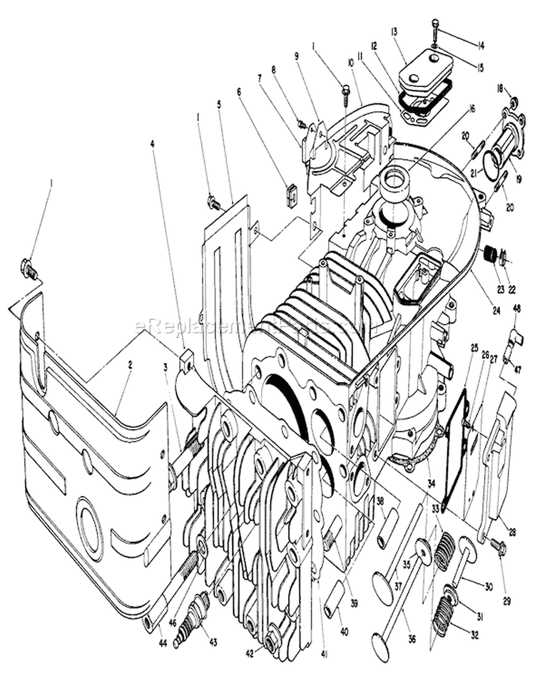 Engine Assembly Diagram and Parts List for 30112 9000001-9999999 - 1989 Toro Lawn Mower