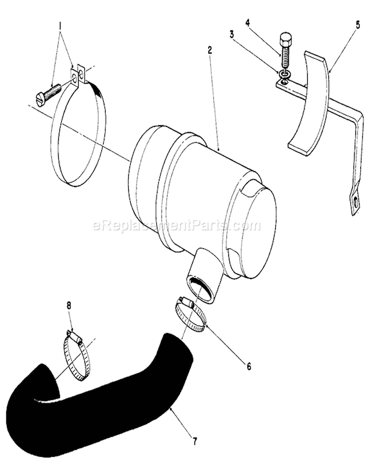 Air Cleaner Assembly Diagram and Parts List for 30113 5000001-5999999 - 1985 Toro Lawn Mower