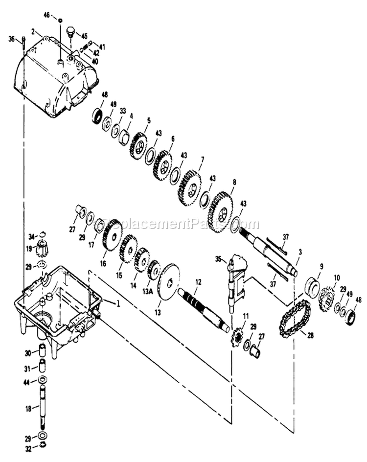 Peerless Transmission Diagram and Parts List for 30114 1000001-1999999 - 1991 Toro Lawn Mower
