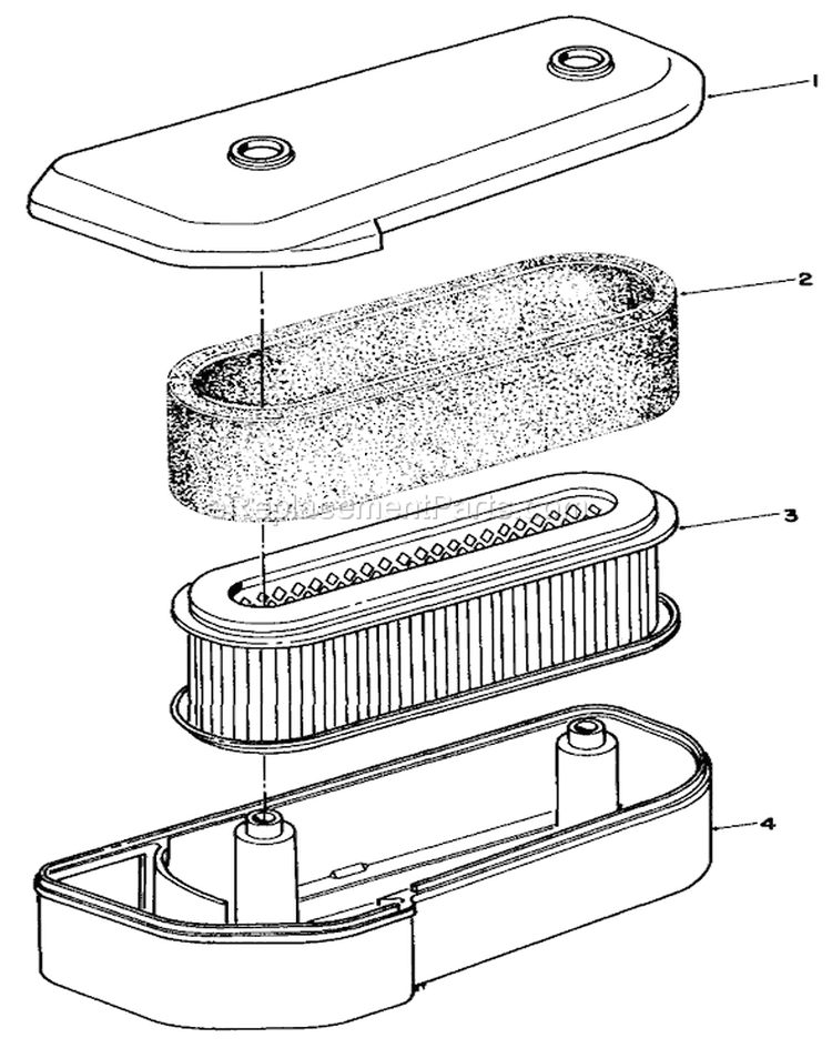 Air Cleaner Assembly Diagram and Parts List for 30115 9000001-9999999 - 1989 Toro Lawn Mower
