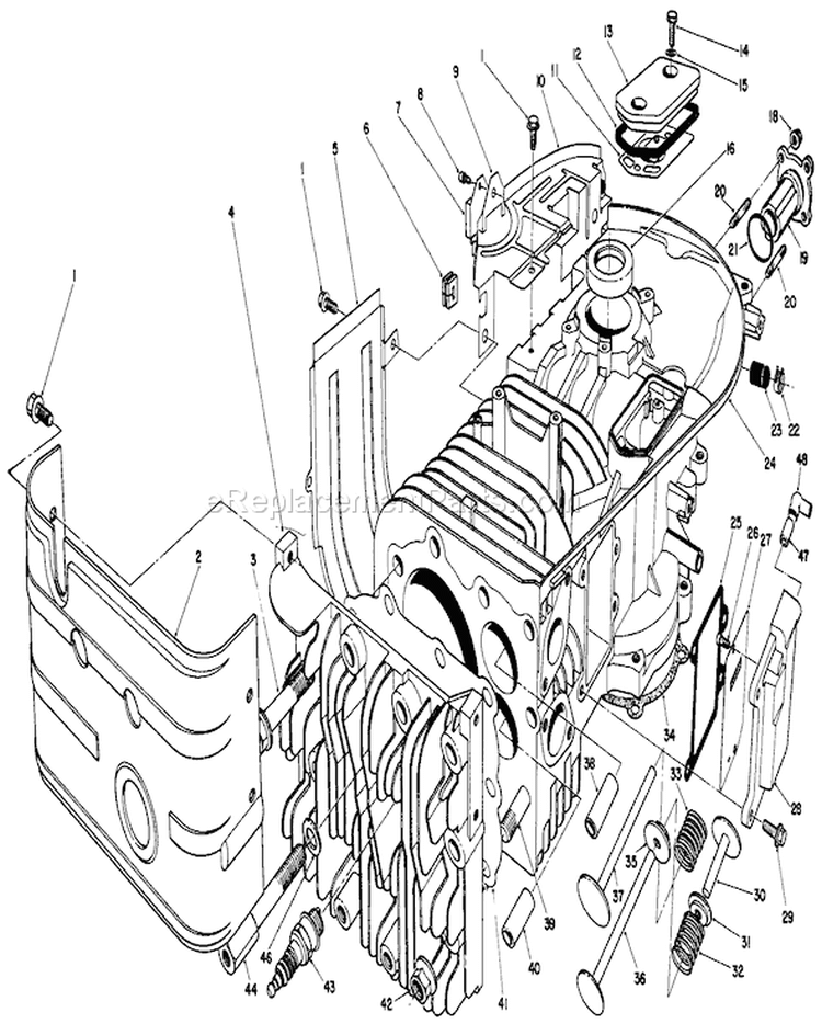 Engine Assembly Diagram and Parts List for 30115 9000001-9999999 - 1989 Toro Lawn Mower
