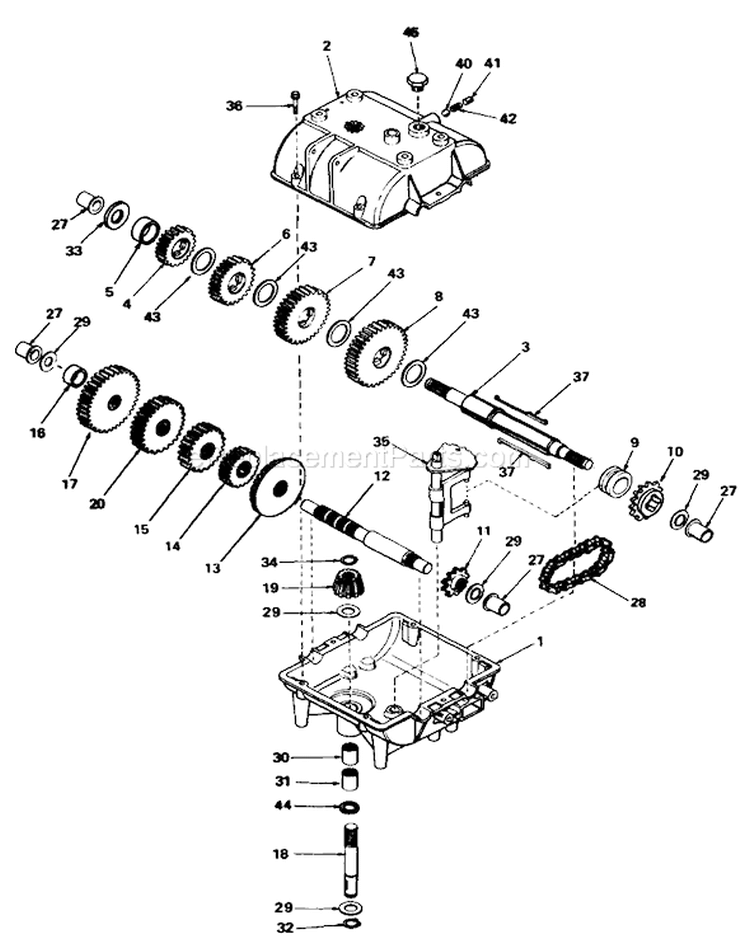Peerless Transmission Diagram and Parts List for 30116 6000001-6999999 - 1986 Toro Lawn Mower