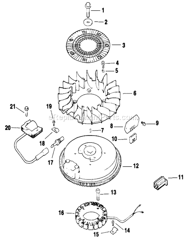 Ignition/electrical-Engine Kohler Diagram and Parts List for 30156 100001-199999 - 1991 Toro Lawn Mower