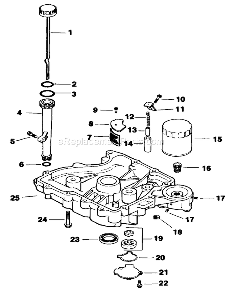 Oil Pan/lubrication-Engine Kohler Diagram and Parts List for 30156 100001-199999 - 1991 Toro Lawn Mower