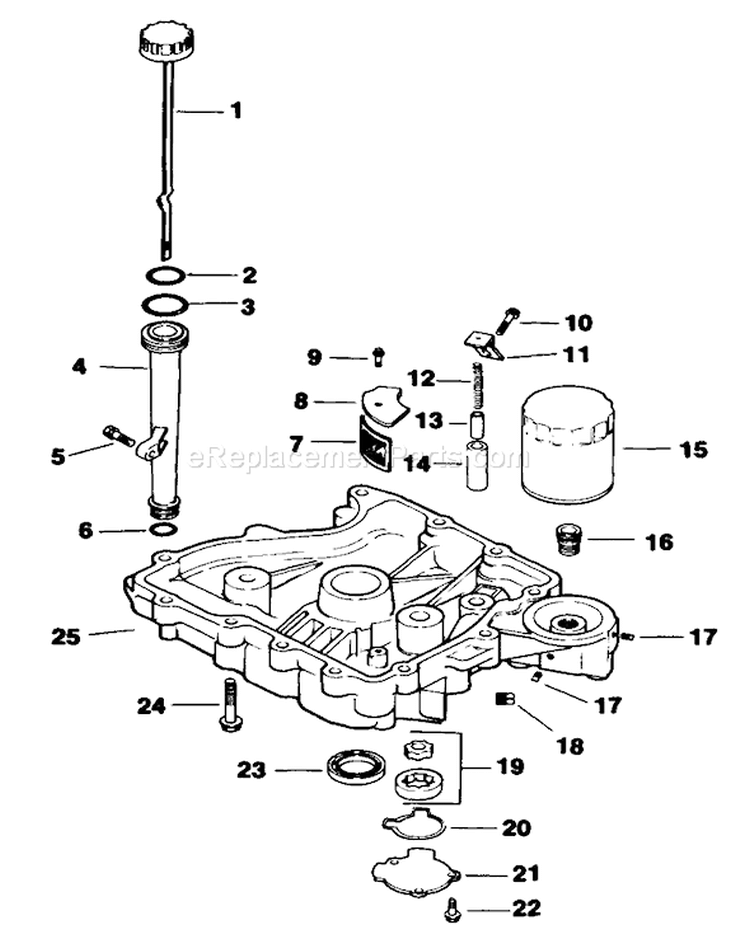 Oil Pan Lubrication-Engine-Kohler Diagram and Parts List for 30156 200001-299999 - 1992 Toro Lawn Mower