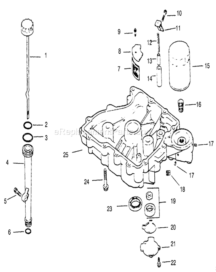 Oil Pan/lubrication-Engine Kohler Diagram and Parts List for 30156 490001-499999 - 1994 Toro Lawn Mower