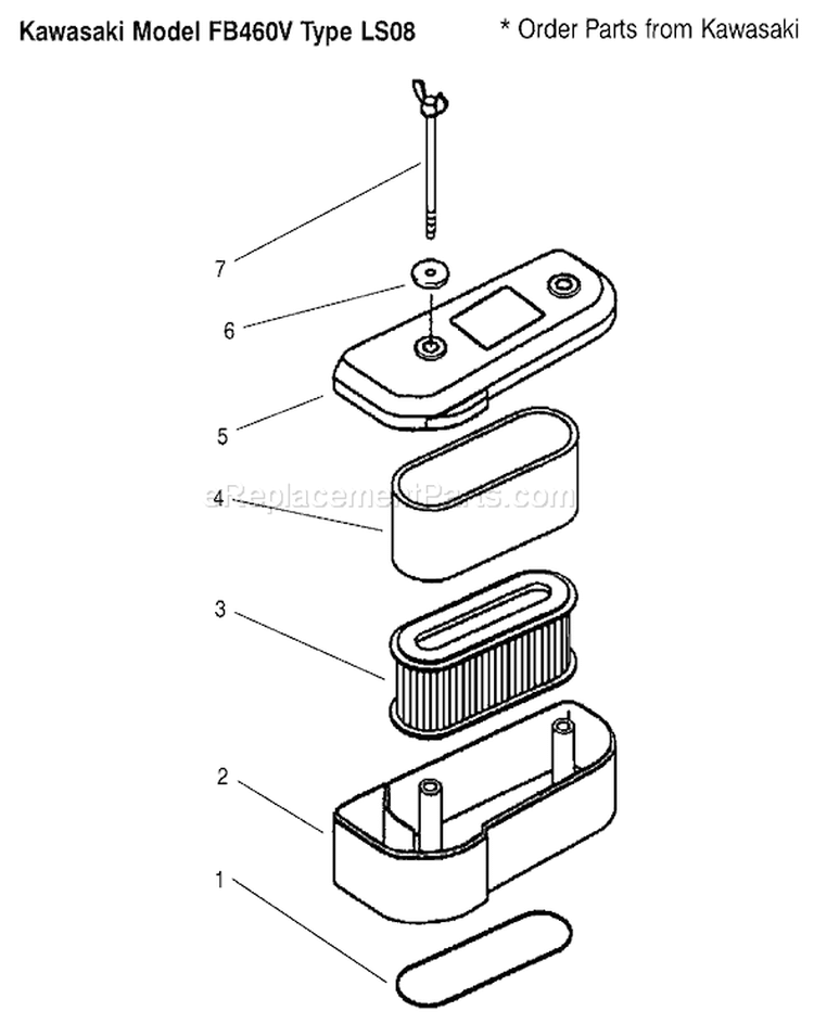 Air Filter Diagram and Parts List for 30165 200000001-200999999 - 2000 Toro Lawn Mower