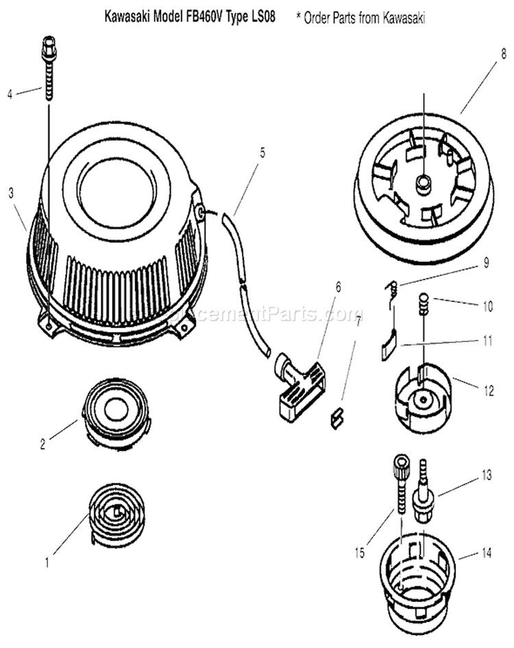 Starter Diagram and Parts List for 30165 200000001-200999999 - 2000 Toro Lawn Mower