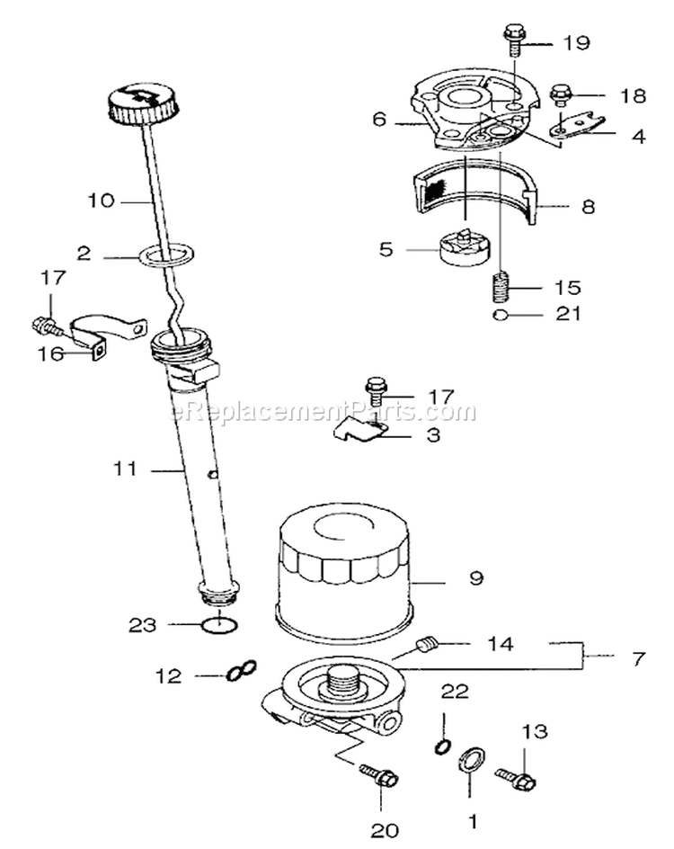 Lubrication Equipment Diagram and Parts List for 30165 210000001-210999999 - 2001 Toro Lawn Mower