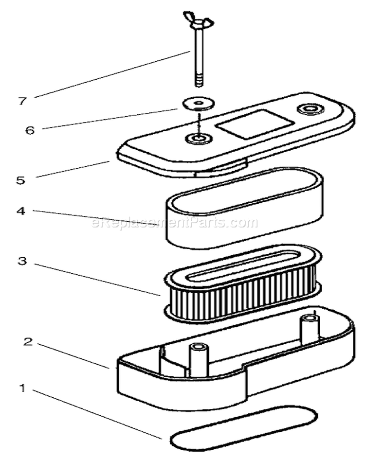 Air-Filter Diagram and Parts List for 30165 990001-999999 - 1999 Toro Lawn Mower