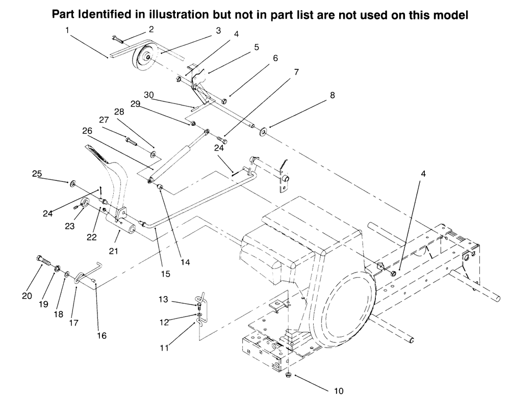 Brake Diagram and Parts List for 73402 6900001 - 6999999 Toro Lawn Tractor