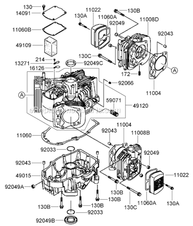 Valve_And_Camshaft_Assembly Diagram and Parts List for 30280 270000001-270999999 Toro Lawn Mower
