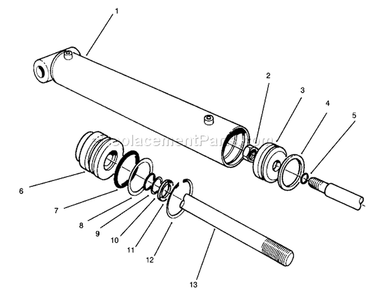 Hydraulic Lift Cylinder No. 54-0150 Diagram and Parts List for 30610 390001-399999 - 1993 Toro Lawn Tractor